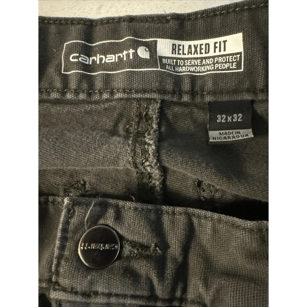 Carhartt Mens Rugged Flex Relaxed Fit Work Pants 32 X 32(30)Gray Canvas BN2291-M